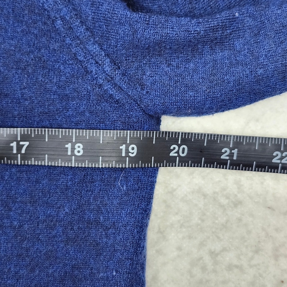 100% Merino Wool Joseph & Lyman Sweater Mens Large Blue V Neck Pullover - Picture 4 of 6
